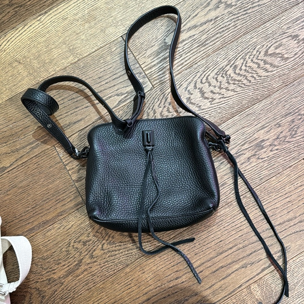 NWOT black leather Darren Rebecca minkoff crossbody bag